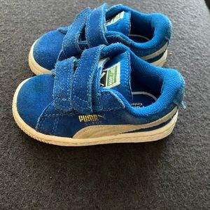 Puma - blue suede shoes (toddler size 5)